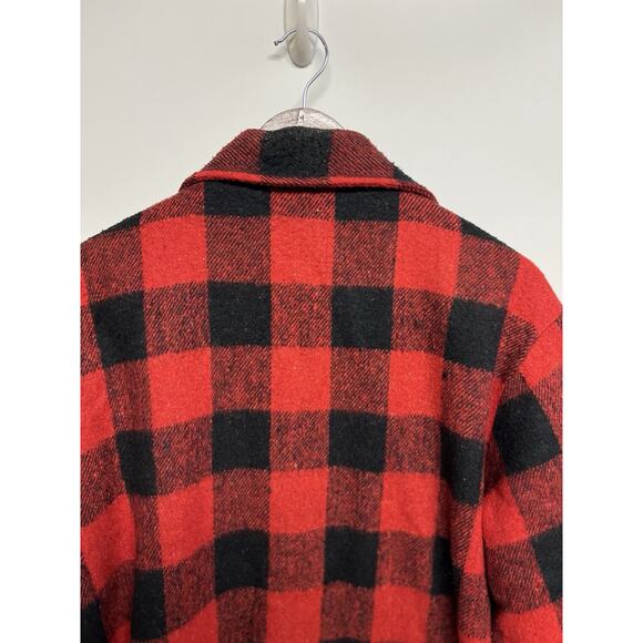 ASO Vintage 70s Mens L Buffalo Plaid Wool Hunting Coat Alternative Ed Gein - Picture 12 of 16